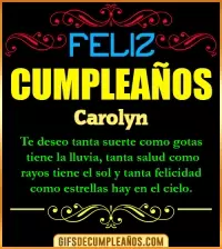 GIF Frases de Cumpleaños Carolyn